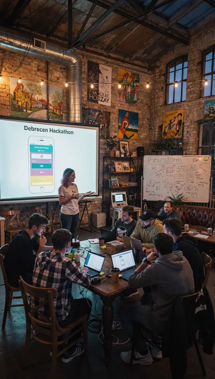 Programozó, aki egy mobilalkalmazás kódját írja a számítógépén.